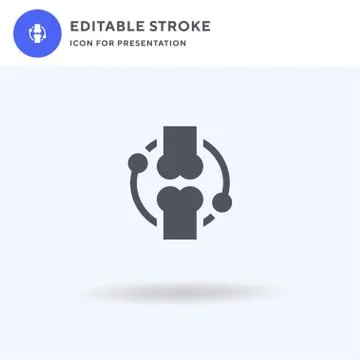 Bones icon vector, filled flat sign, solid pictogram isolated on white, logo Stock Illustration