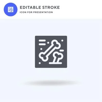 Bones icon vector, filled flat sign, solid pictogram isolated on white, logo Stock Illustration