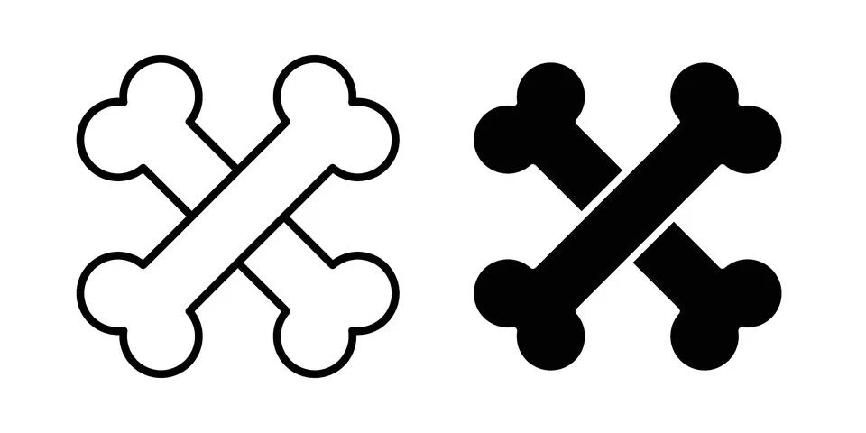 Bones icon vector, illustration icon set Stock Illustration