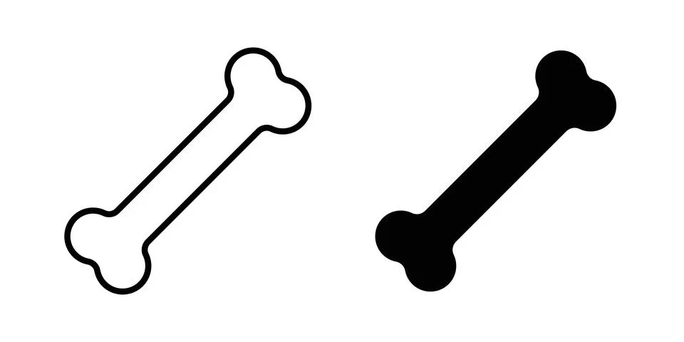 Bones icon vector symbol graphics Stock Illustration