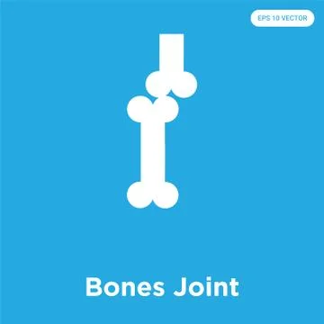 Bones Joint icon isolated on blue background Grats Stockgrafik
