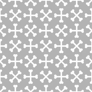 Bones pattern seamless. Crossbones Halloween background. bone texture Stock Illustration