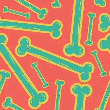 Bones seamless pattern. Bone ornament. Medical anatomy background Stock-Illustration