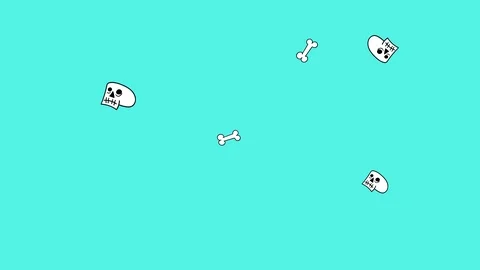 Bones &amp; Skulls Seamless 4K, 60fps Background. Stock Footage 102109321