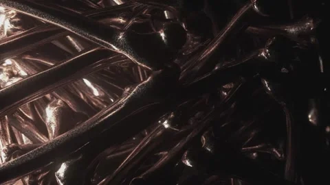 Bones On Strobe Light Video stock 144987401