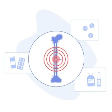 Bones template concept Stock Illustration