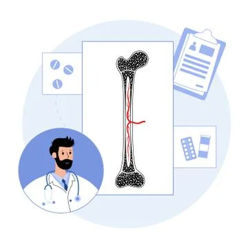 Bones template concept Stock Illustration