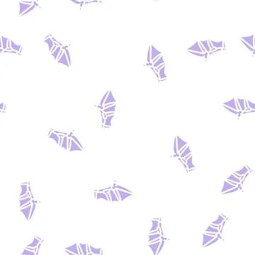 Bones of wing glyph vector seamless pattern Stock Illustration