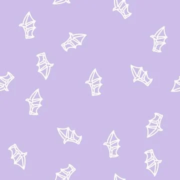 Bones of wing line vector seamless pattern 스톡 일러스트