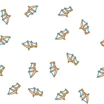Bones of wing vector seamless pattern Illustrazione stock