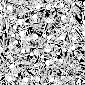 The boneyard jumble Illustrazione stock