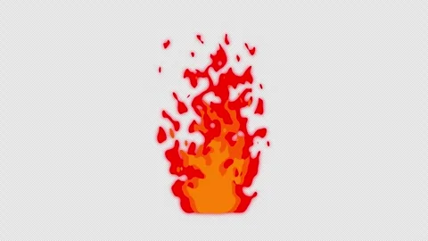 Bonfire 2D (Alpha Channel) 4K Video stock 303408149