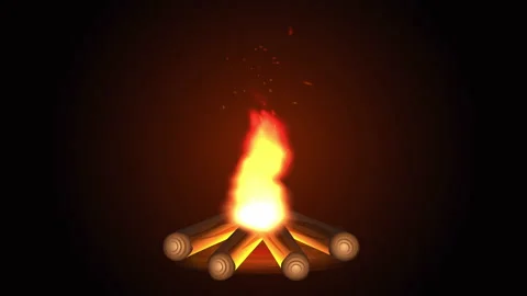 Bonfire animation Video stock 139686694