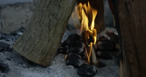 Bonfire at the Beach Stock Footage 192368327