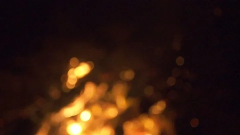 Bonfire on beach at night Stock Footage 85815996