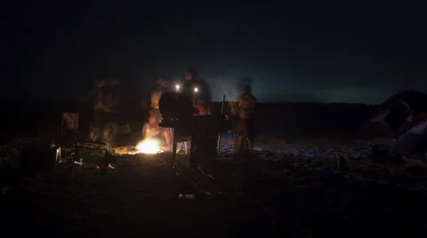 Bonfire at Beach Time-Lapse  Stock Footage 25878758