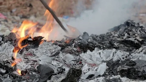 Bonfire of Burning Books Stock Footage 72555547
