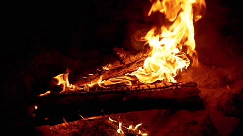 Bonfire Burning Bright Stock Footage 293271241