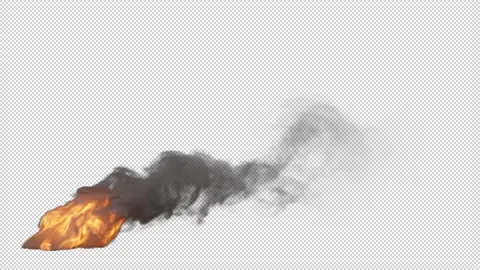 Bonfire burning with flames fire and smoke Isolated on alpha background 스톡 동영상 237364685