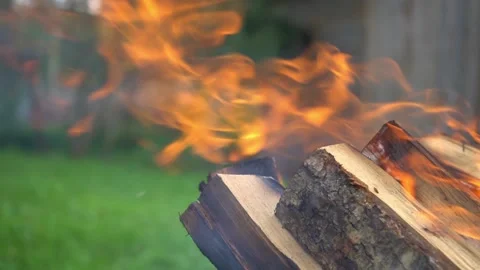 Bonfire is burning Stock Footage 163014951