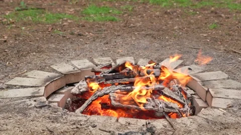 Bonfire burning, timelapse, accelerated bonfire burning Stock Footage 273808707