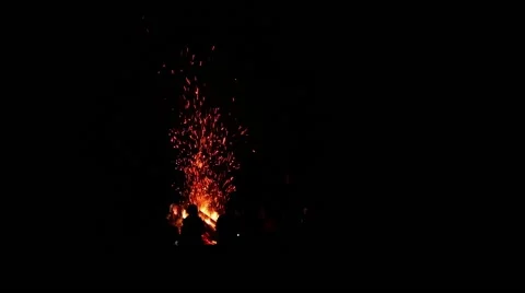 Bonfire camp Stock Footage 42177667