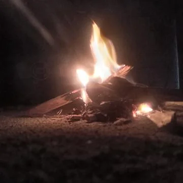 Bonfire at camp 写真素材