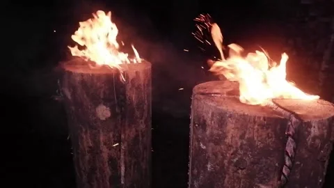 Bonfire candle Stock Footage 165049955