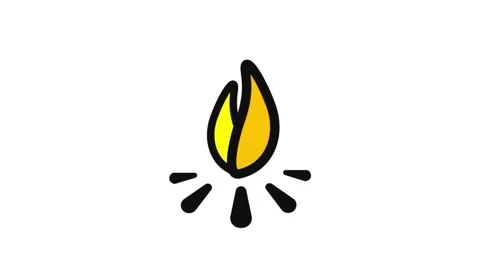 Bonfire cartoon animation Stock Footage 196942386