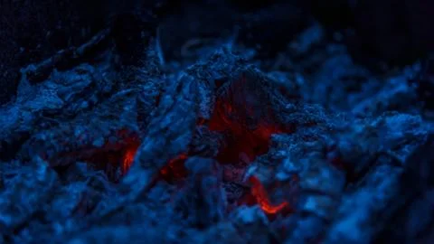 Bonfire charcoal close up Stock Photos