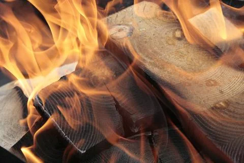 Bonfire close-up burning Stock Photos