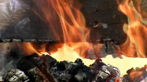 Bonfire closeup 1. Stock Footage 663940