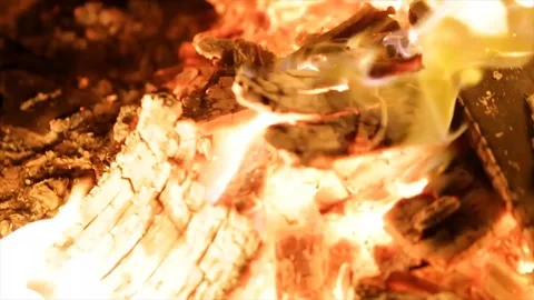 Bonfire Closeup Burning Old Wardrobe 스톡 동영상 112835116