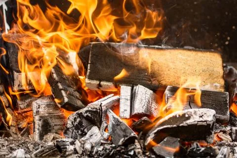 Bonfire. Closeup Foto stock