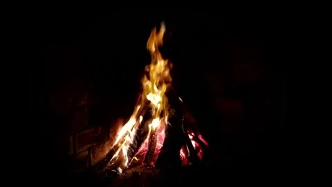 Bonfire in the dark - Loop Stock Footage 251583574