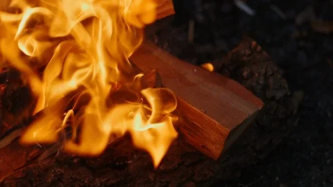 Bonfire in the fall by the lake Видео 98978449