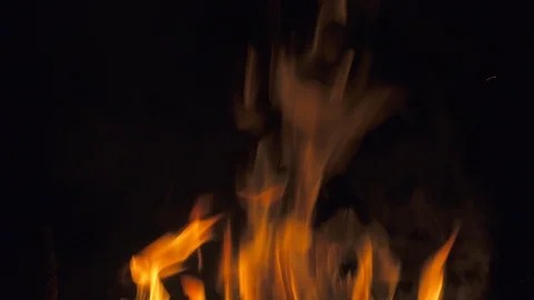 Bonfire fire close up Stock Footage 97754746