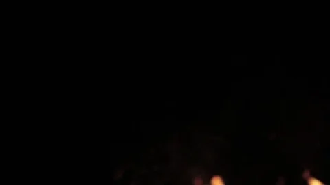 Bonfire. Fire. Flame. Sparkles in Night 動画素材 69832219