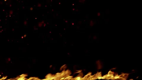 Bonfire fire sparks on a dark background. Fire sparks animation. Stock Footage 281397872