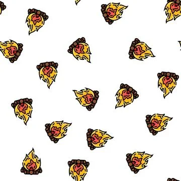 Bonfire fire vector seamless pattern Stockillustratie