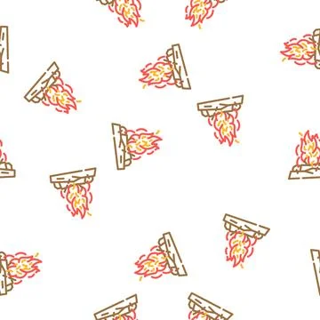 Bonfire fire vector seamless pattern 스톡 일러스트