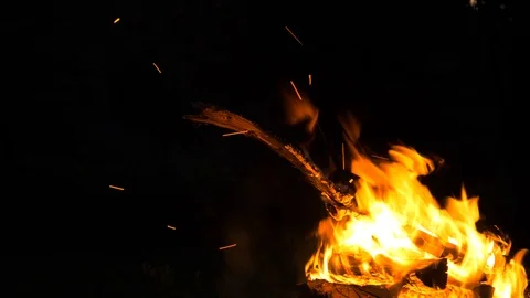 Bonfire flame Stock Footage 93178598