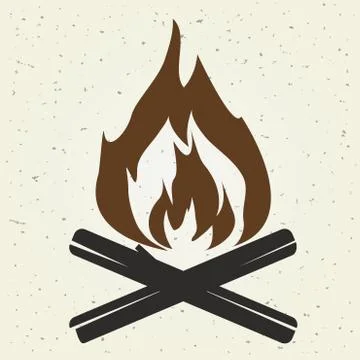 Bonfire flame Stock Illustration