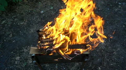 Bonfire flame in slow motion. Stock Footage 134008421