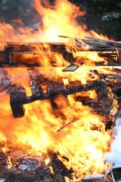 Bonfire flames Stock Photos