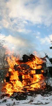 Bonfire flames Stock Photos