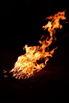 Bonfire flames Stock Photos
