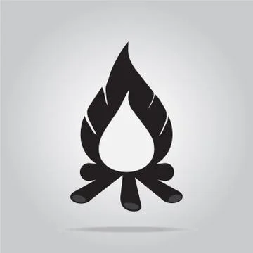 Bonfire icon Stock-Illustration
