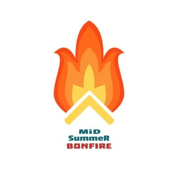 Bonfire icon isolated Stock Illustration