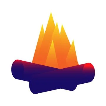 Bonfire icon isolated vector illustration Stock Illustration
